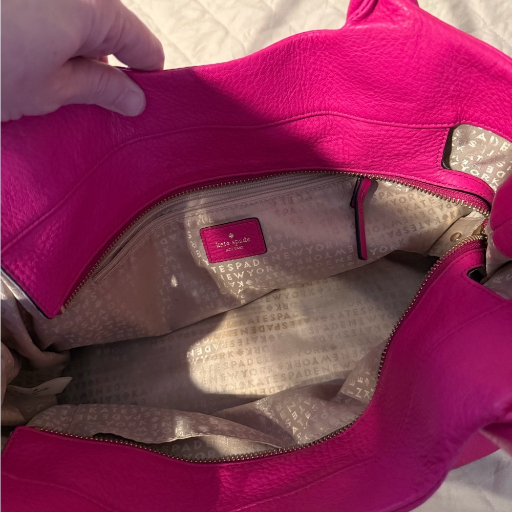 kate spade Hot Pink Pebbled Leather Shoulder Bag - Picture 7 of 8